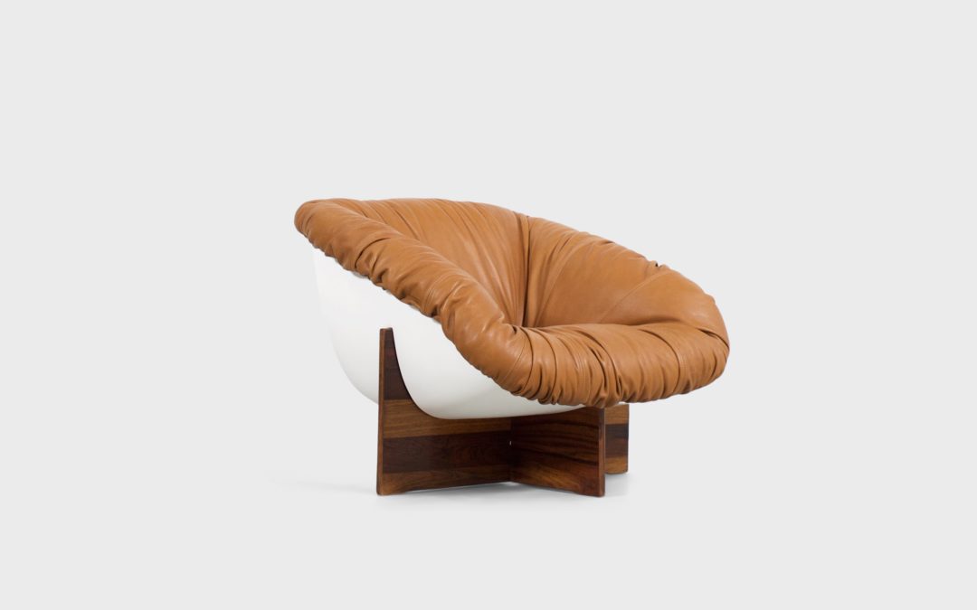 Brazilian Percival Lafer MP-61 Chair in Rosewood and Fiberglass, 1970s