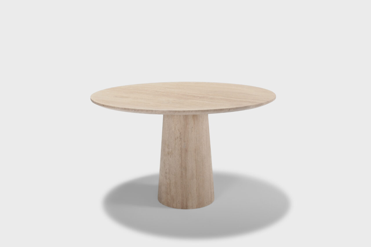 Impressive Travertine Dining Table - Studio Cadmium