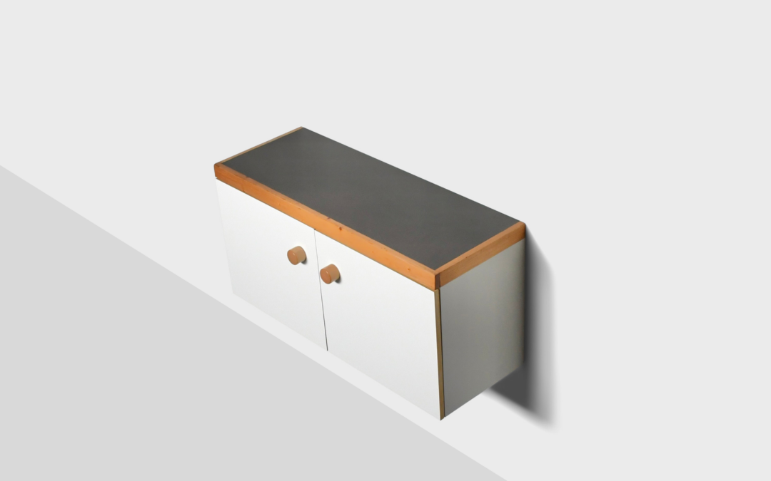 Wall Mounted ‘Les Arcs’ Cabinet / Sideboard by Charlotte Perriand