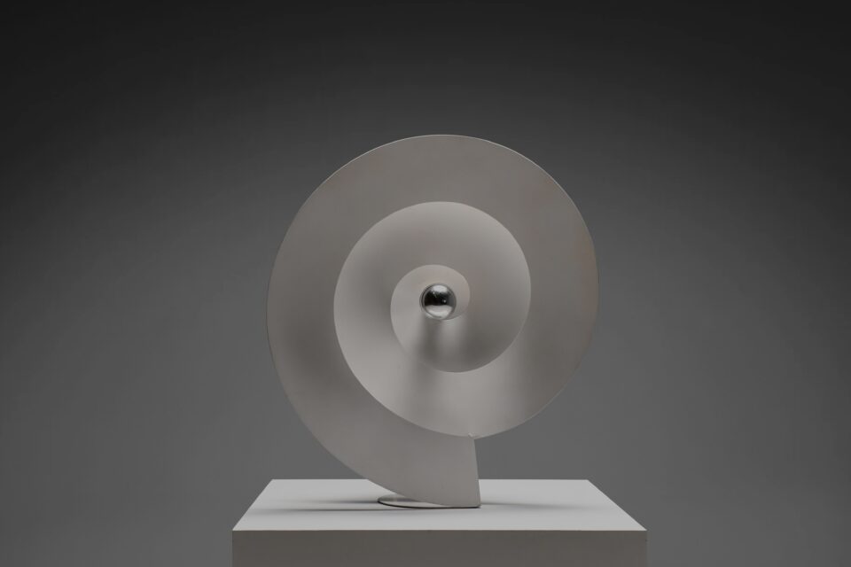 Large Rare Spiral Table Lamp by Luc Bernard