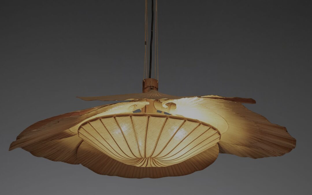 Rare Uchiwa Hana Chandelier by Ingo Maurer