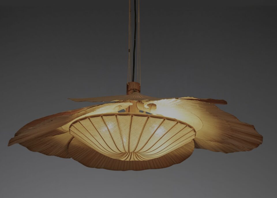 Rare Uchiwa Hana Chandelier by Ingo Maurer