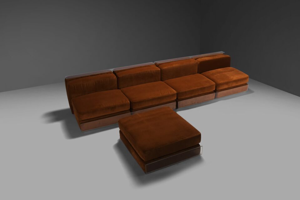 Rare Lucite Sectional Sofa by Roberto Monsani for Acerbis