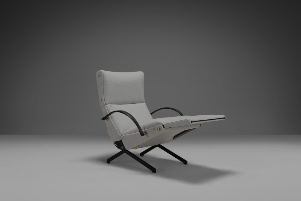 Osvaldo Borsani P40 Lounge Chair for Tecno in Fabric, Italy 1950s